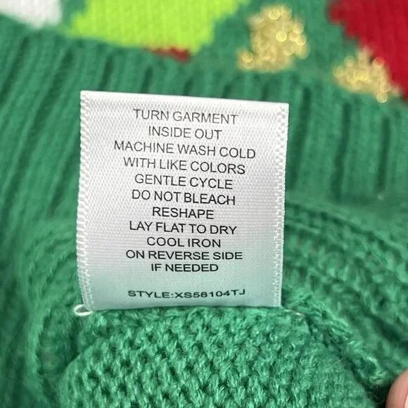 Blizzard Bay Green Ugly Christmas Cool Snowman Sunglasses Sweater Men’s Large - Picture 9 of 10